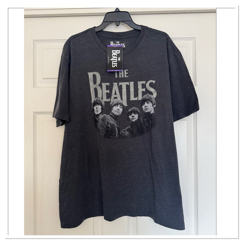 The Beatles Rubber Soul Licensed Graphic Band Charcoal Tee Men’s